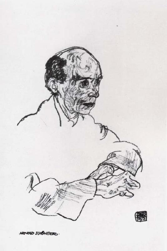 Egon Schiele Portrait of arnold schonberg oil painting image
